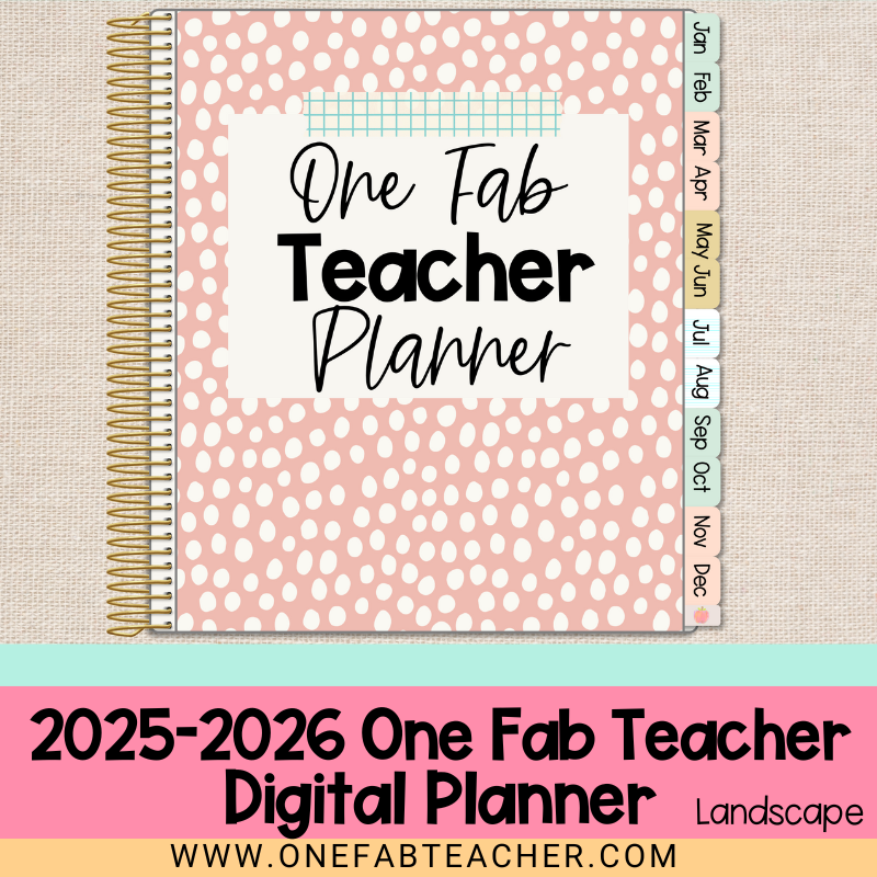 2025-2026 One Fab Teacher Digital Planner | Landscape