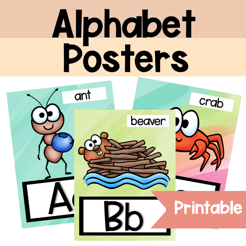 Alphabet Posters | Animal Happy Bright