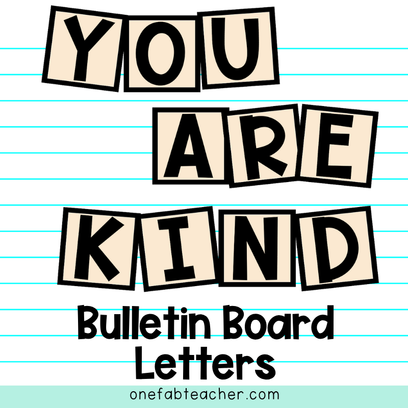 Bulletin Board Alphabet Letter Cards | Beige