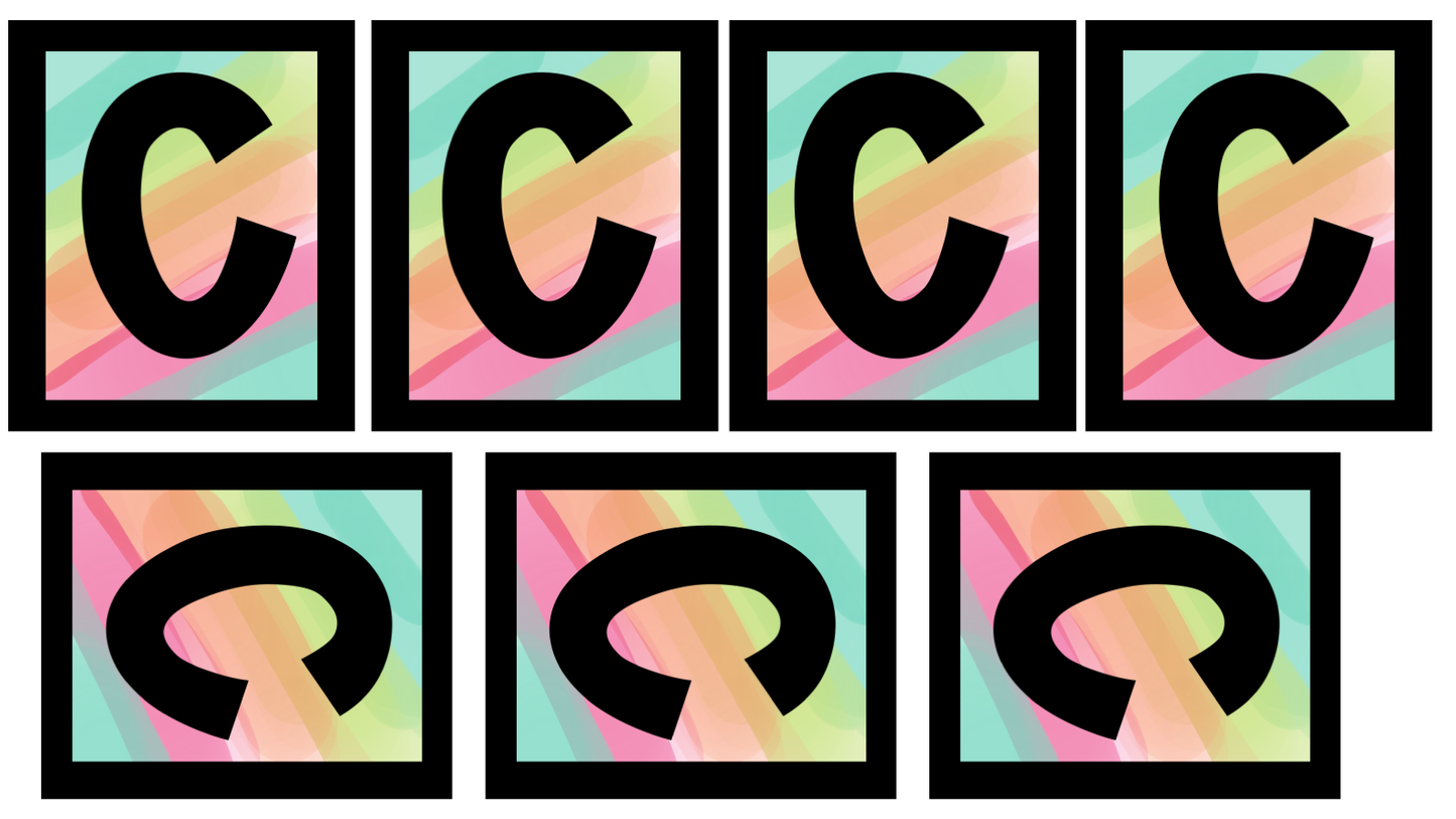 Bulletin Board Uppercase Bold Letters | Happy Bright Small