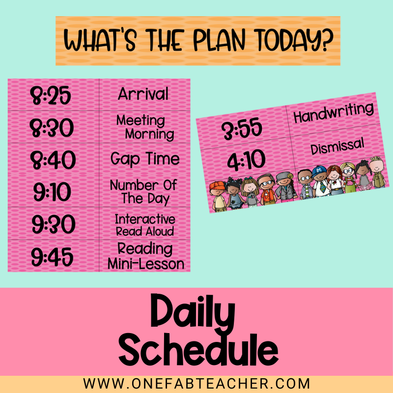 Daily Schedule | Customizable Bright