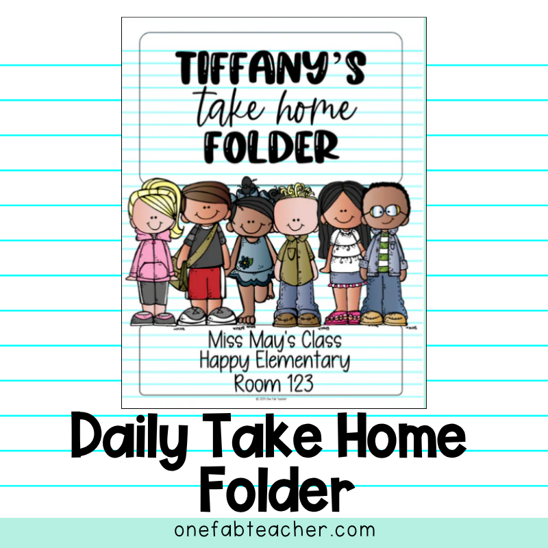 Daily Take Home Folder Cover – Editable & Ready to Personalize