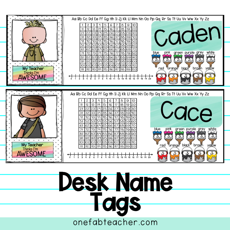 Desk Name Tags | Happy Bright