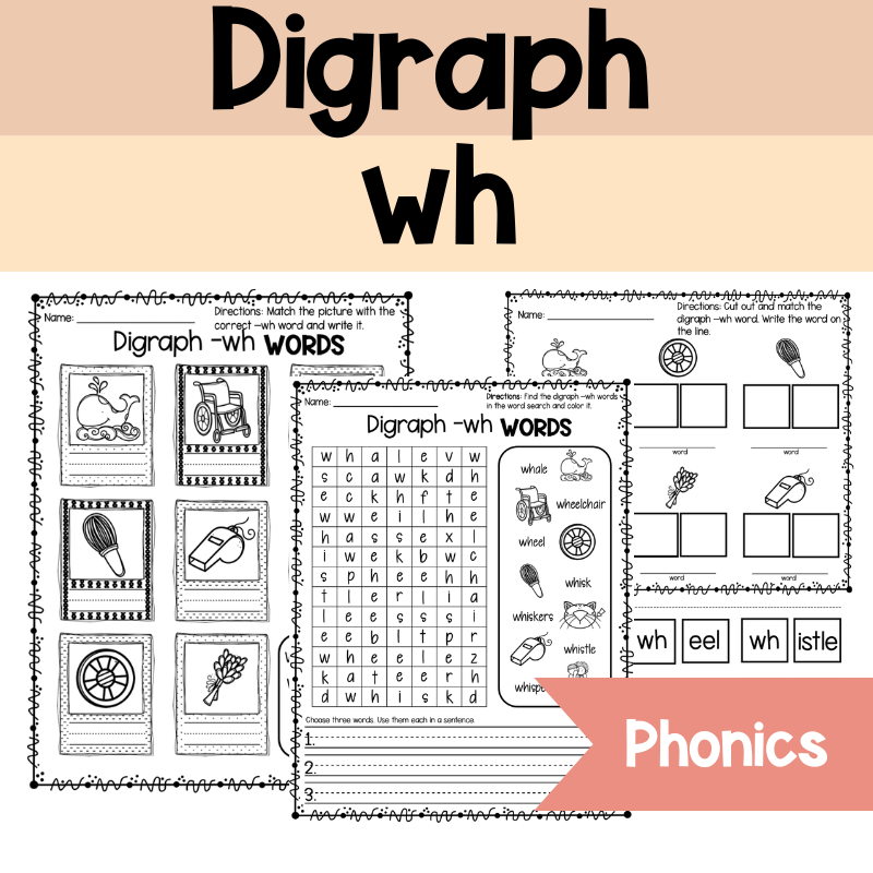 Digraph Worksheets-Wh