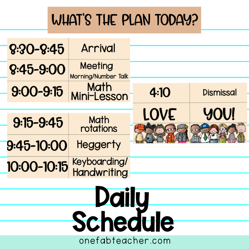 Daily Schedule Template | Customizable Modern Boho