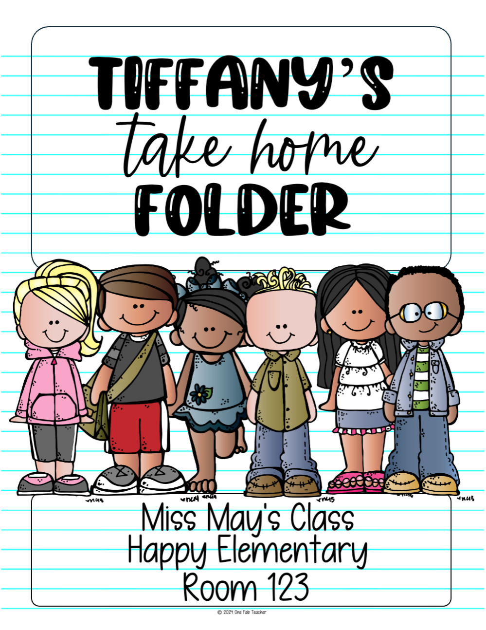Daily Take Home Folder Cover – Editable & Ready to Personalize