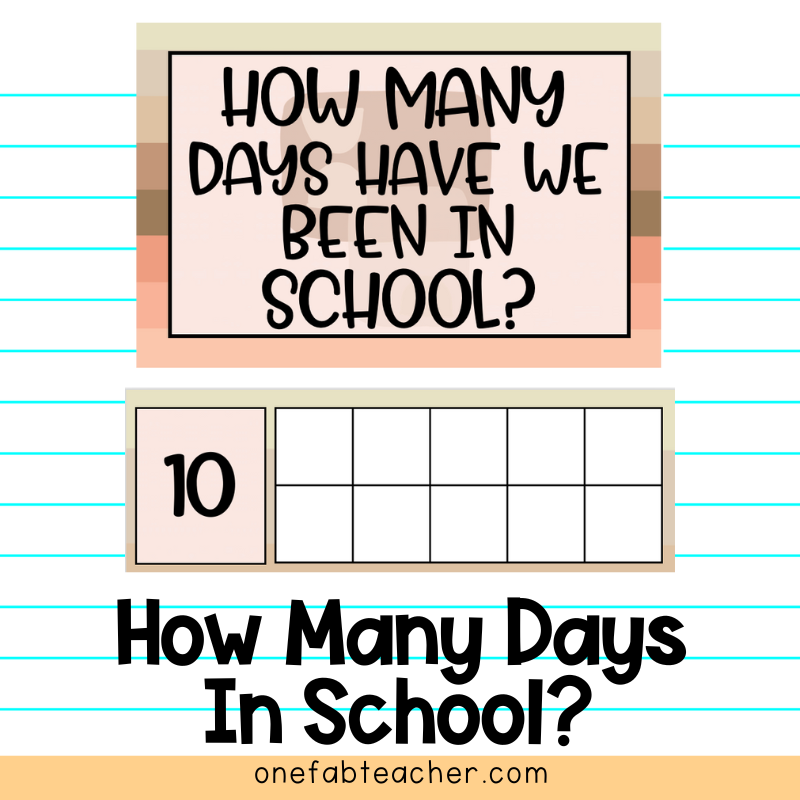 How Many Days in School Counting Set | Boho