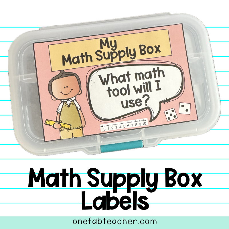 Math Supply Box Labels