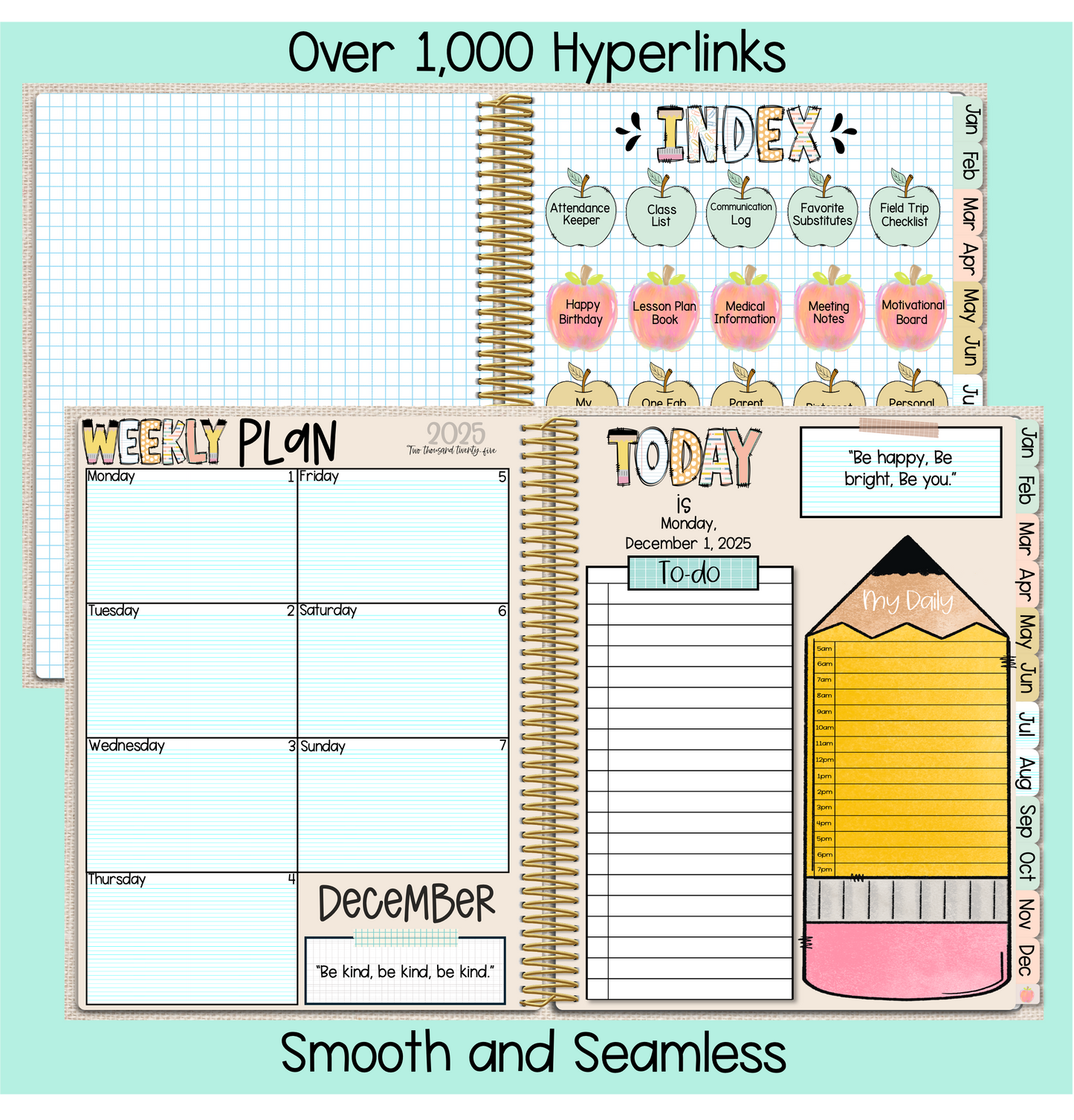 2025-2026 One Fab Teacher Digital Planner | Landscape