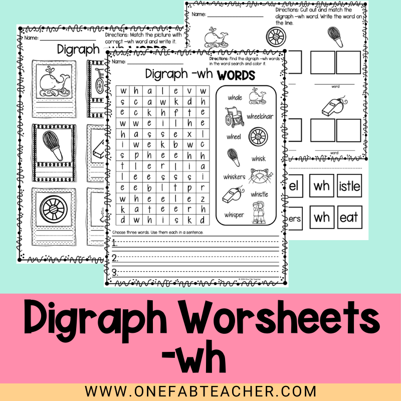 Digraph Wh Worksheets