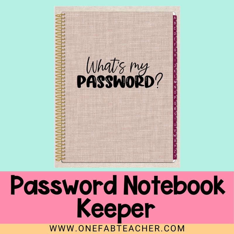 Password Keeper Notebook