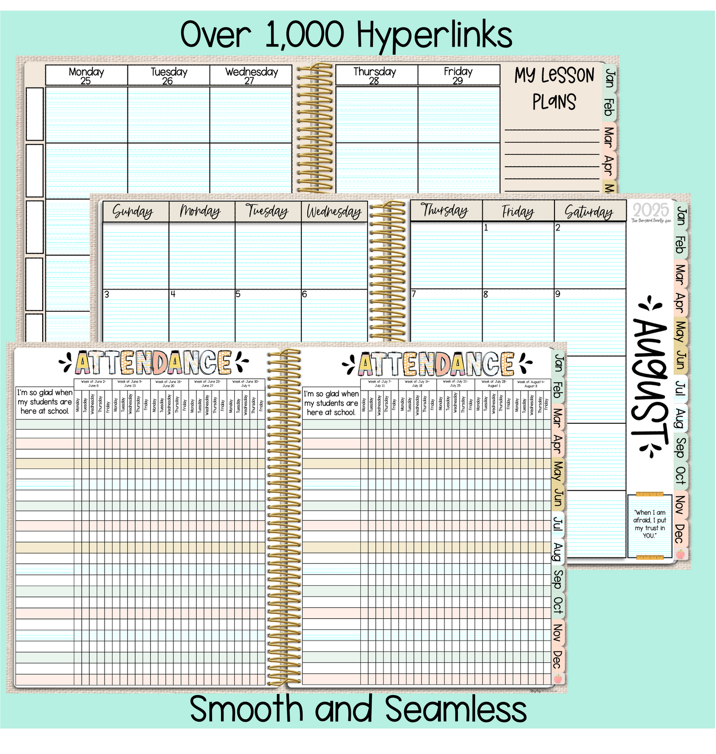 2025-2026 One Fab Teacher Digital Planner | Landscape