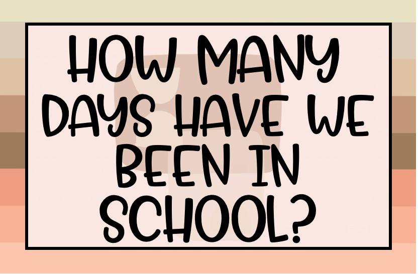 How Many Days in School Counting Set | Boho