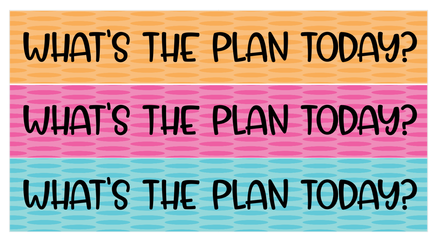 Daily Schedule | Customizable Bright