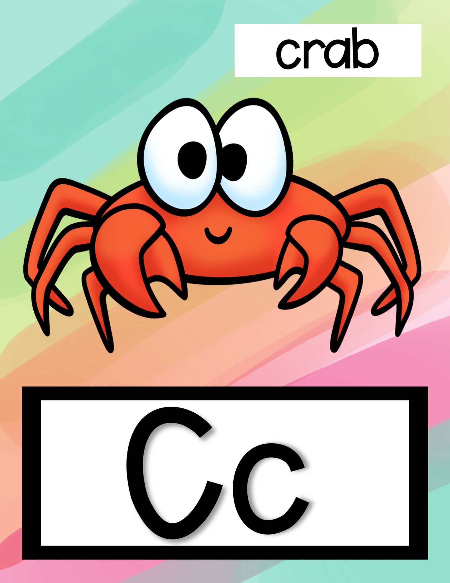 Alphabet Posters | Animal Happy Bright