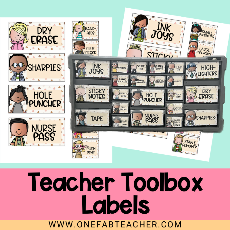 Teacher Toolbox Labels Set Boho Rain | The Ultimate Organizational Solution for Teachers