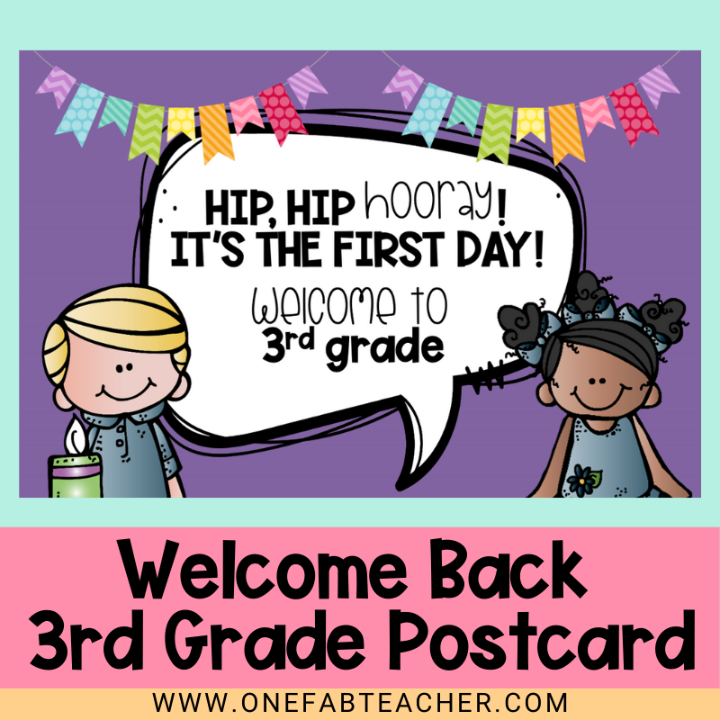 Welcome Back to School Cards | 3rd grade