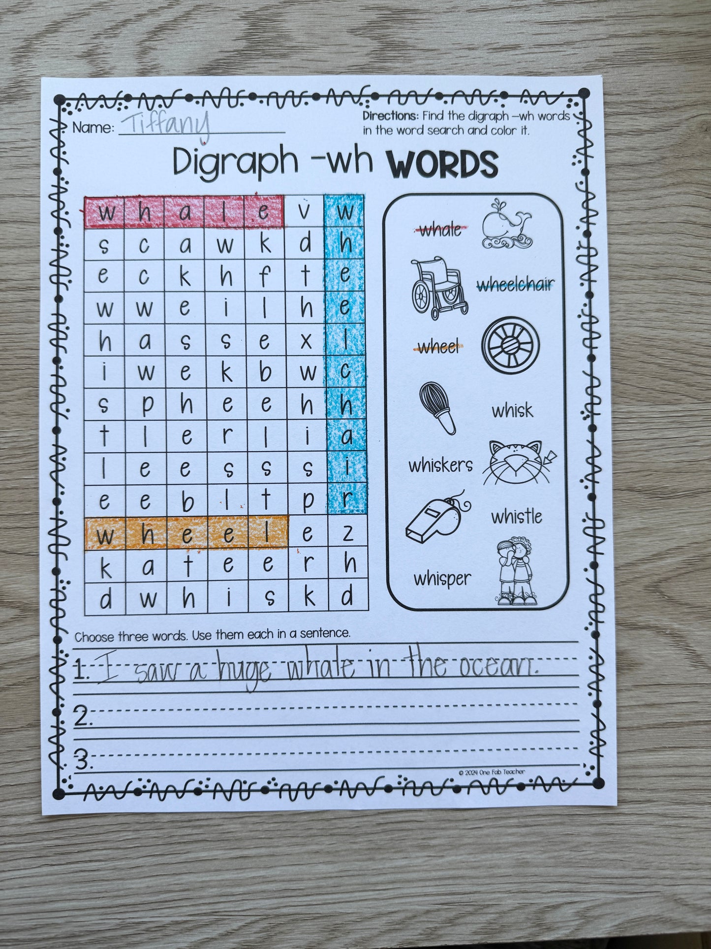 Digraph Wh Worksheets