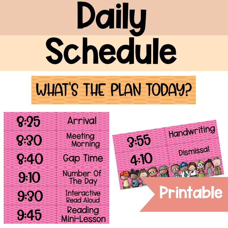 Daily Schedule | Customizable Bright