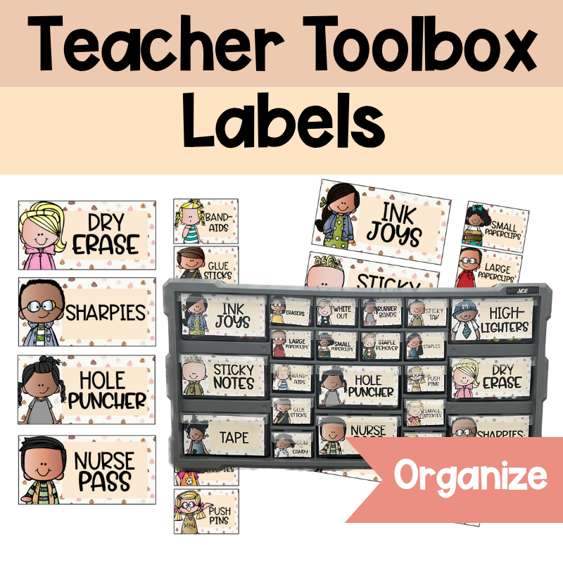 Teacher Toolbox Labels Set Boho Rain | The Ultimate Organizational Solution for Teachers