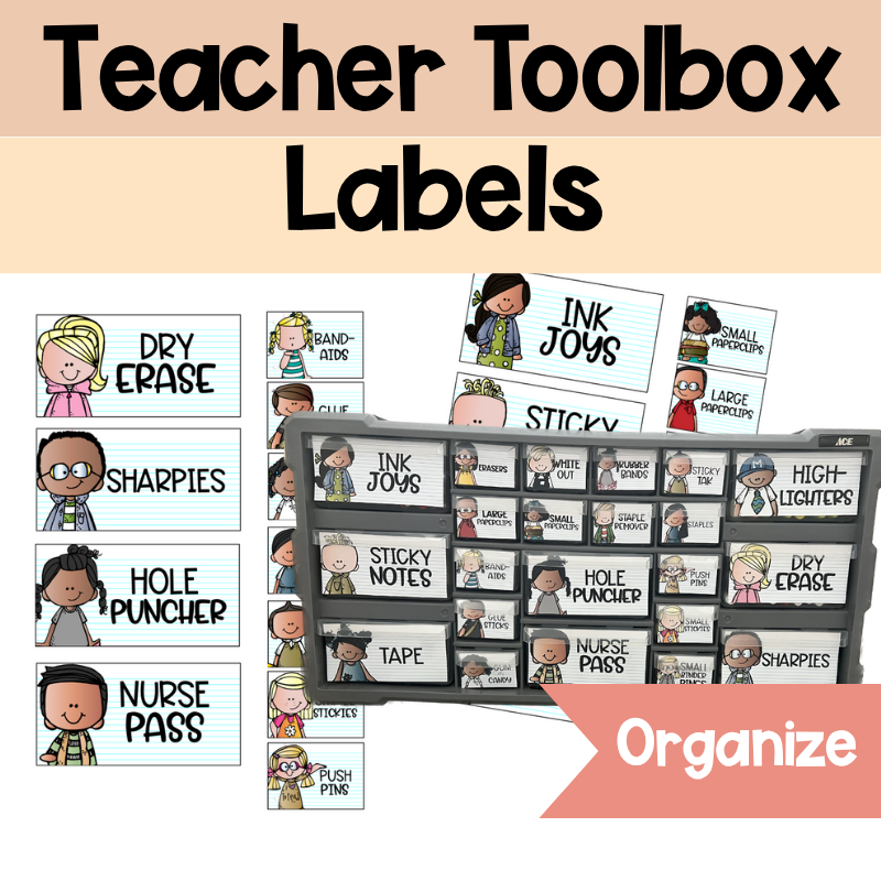 Teacher Toolbox Labels Set Notebook Paper | The Ultimate Organizational Solution for Teachers