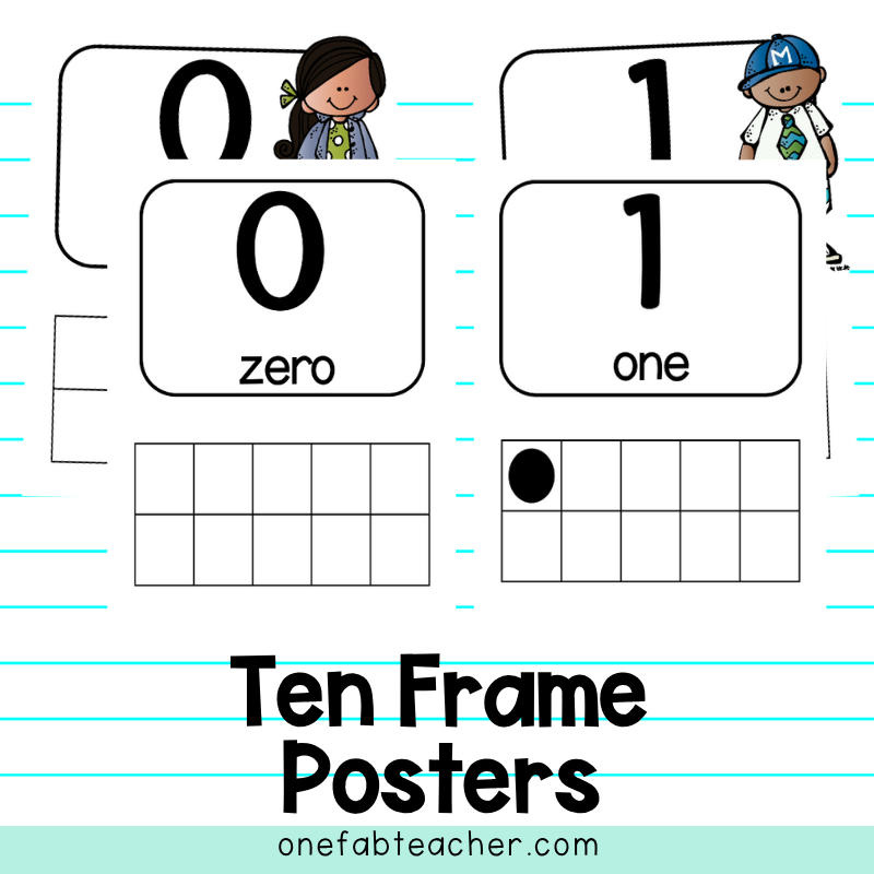 Ten Frame Posters | White 0-30