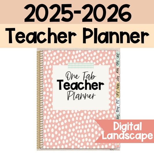 2025-2026 One Fab Teacher Digital Planner | Landscape