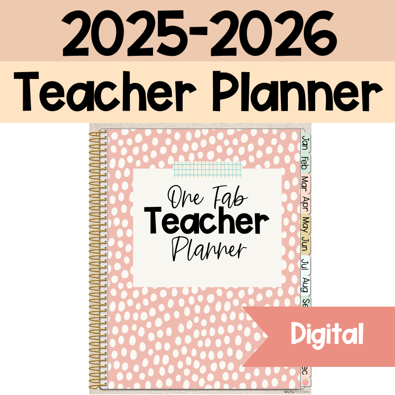 2025-2026 One Fab Teacher Digital Planner | Portrait