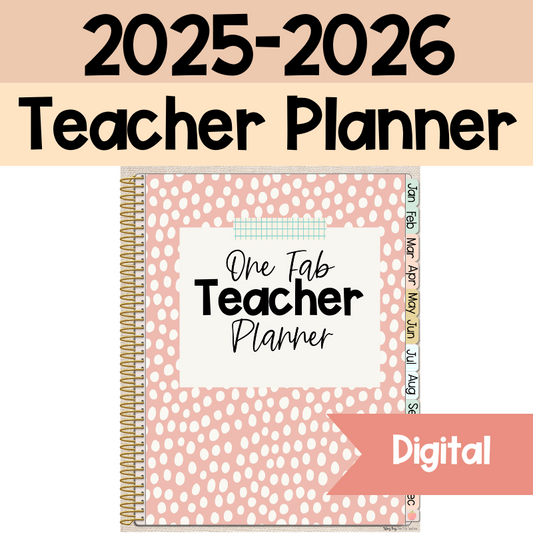 2025-2026 One Fab Teacher Digital Planner | Portrait