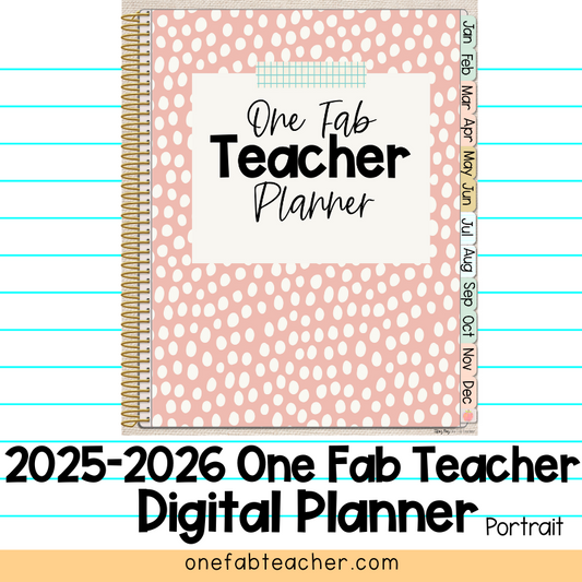 2025-2026 One Fab Teacher Digital Planner | Portrait
