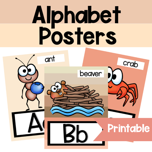 Animal Alphabet Posters - Boho