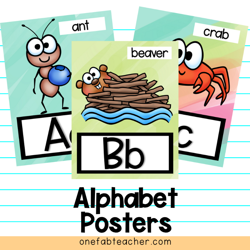 Alphabet Posters | Animal Happy Bright