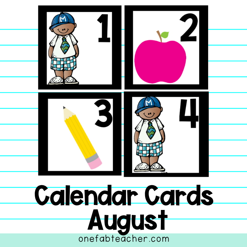 Calendar Cards | August