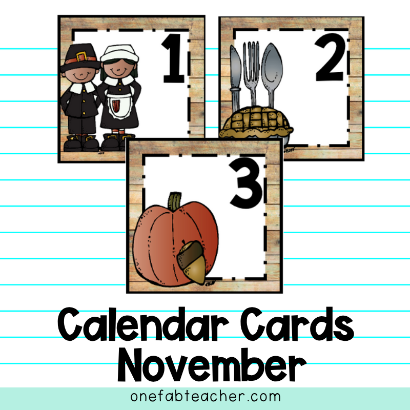 Calendar Cards | November