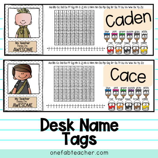 Desk Name Tags | Boho