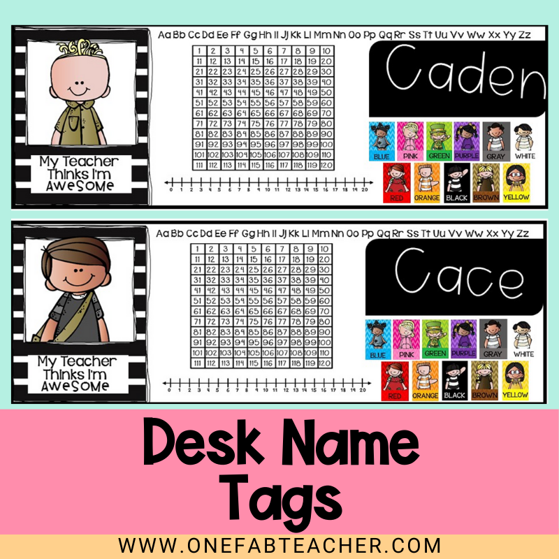 Desk Name Tags | Black