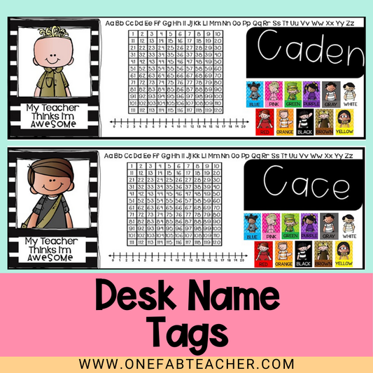 Desk Name Tags | Black
