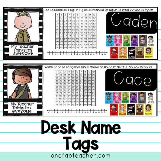 Desk Name Tags | Black