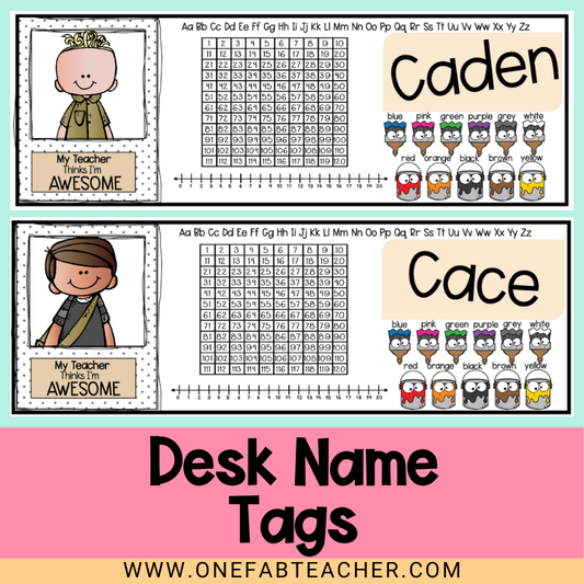 Desk Name Tags | Boho