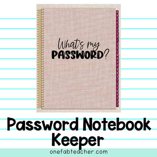 Password Keeper Notebook