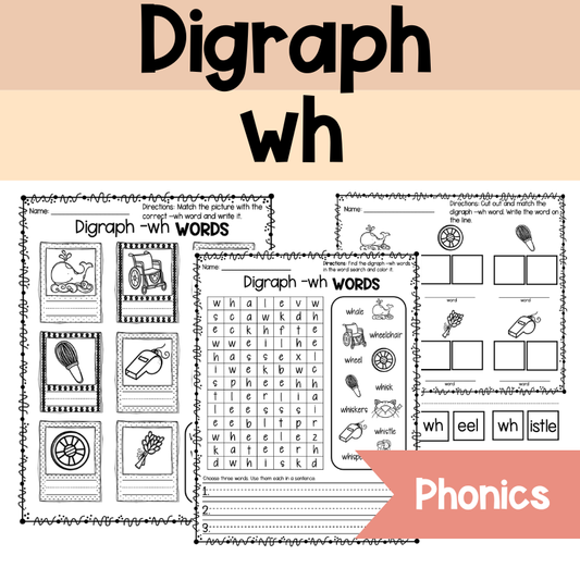 Digraph Worksheets-Wh