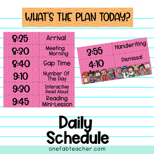 Daily Schedule | Customizable Bright