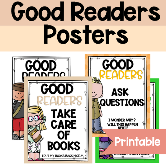 What do good readers do? Posters - 32 Colorful Visual Aids"