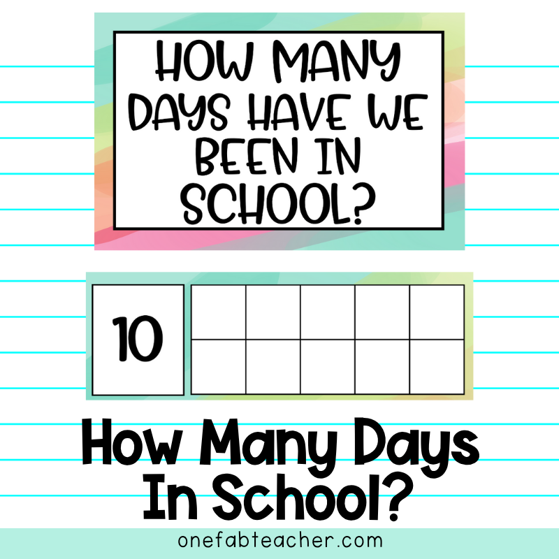 How Many Days in School Counting Set | Happy Bright