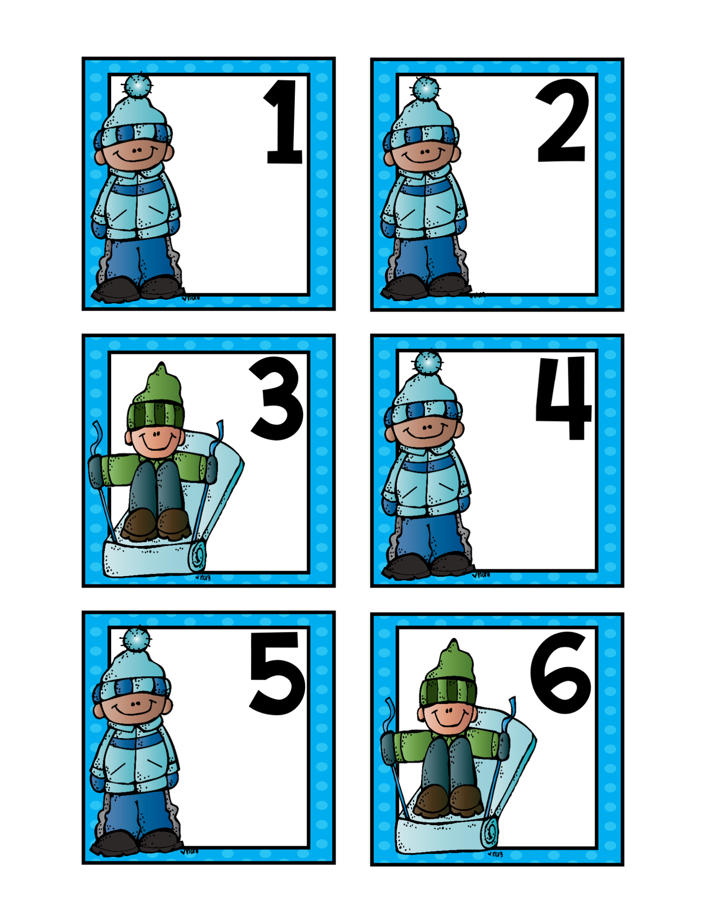 Calendar Cards | January