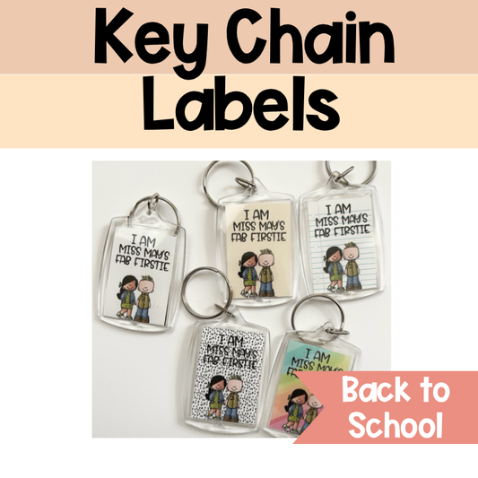 Back To School Key Chain Labels | Customizable