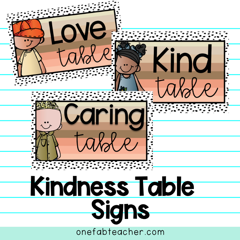 Classroom Table Signs | Modern Boho