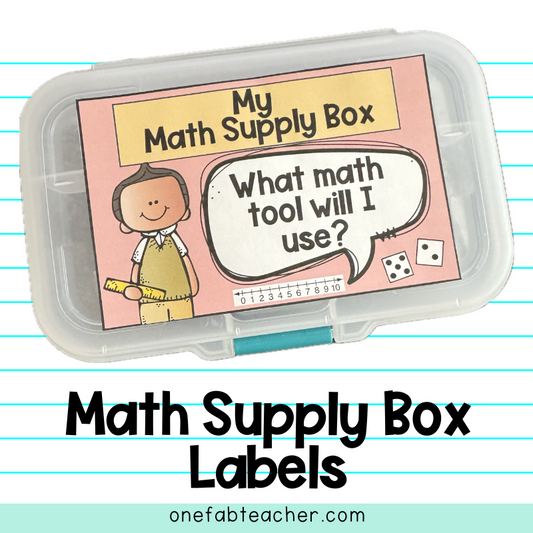 Math Supply Box Labels