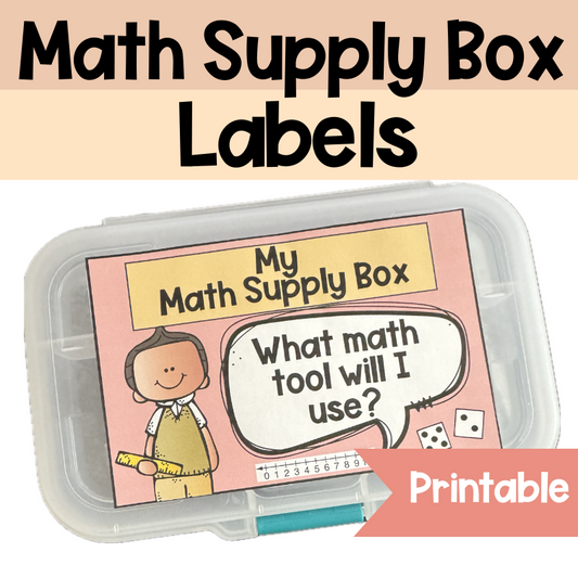 Math Supply Box Labels