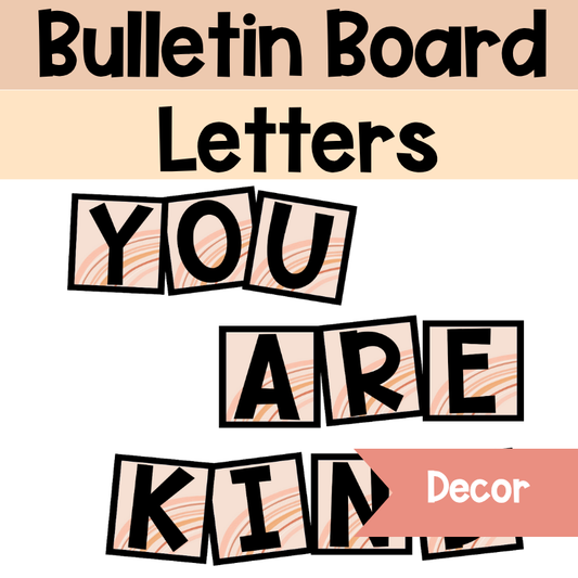 Bulletin Board Alphabet Letter Cards | Boho Rainbow